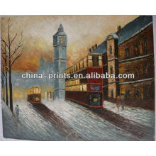 London Paris Street Scene Handmade Oil Painting